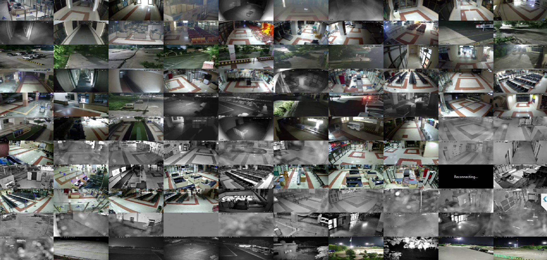Wall of more than 100 cameras